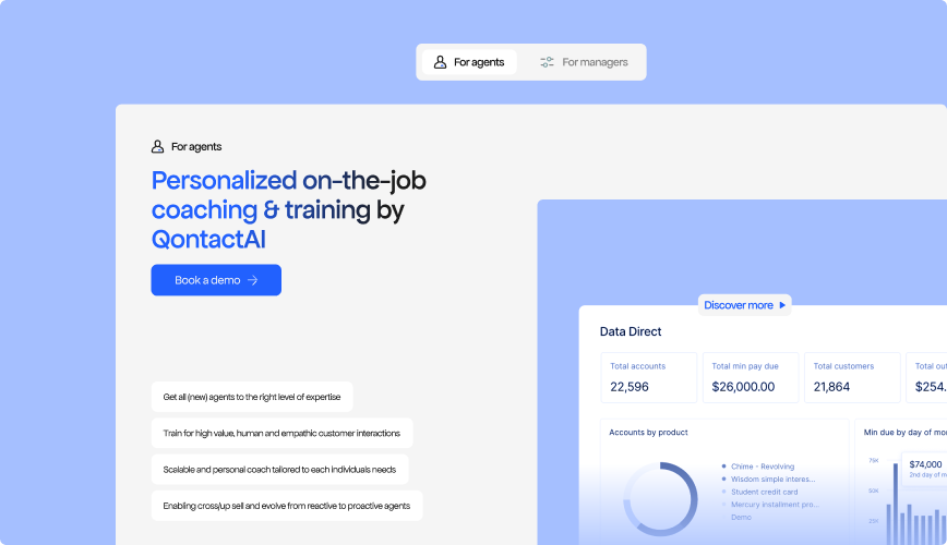Présentation Qontact AI sur laptop