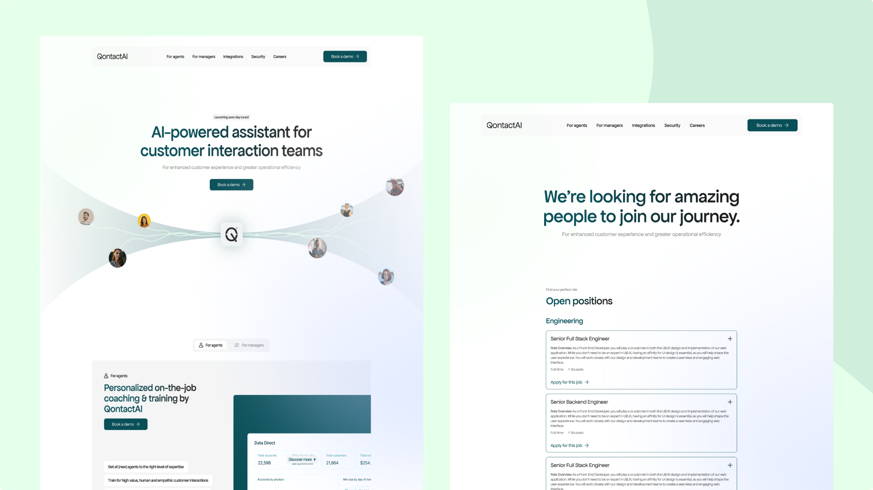 Logo Qontact AI sur fond sombre