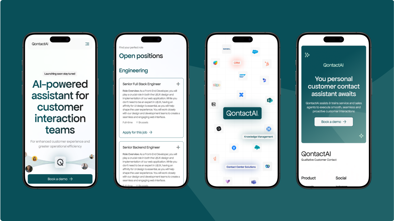 Palette de couleurs et typographie Qontact AI